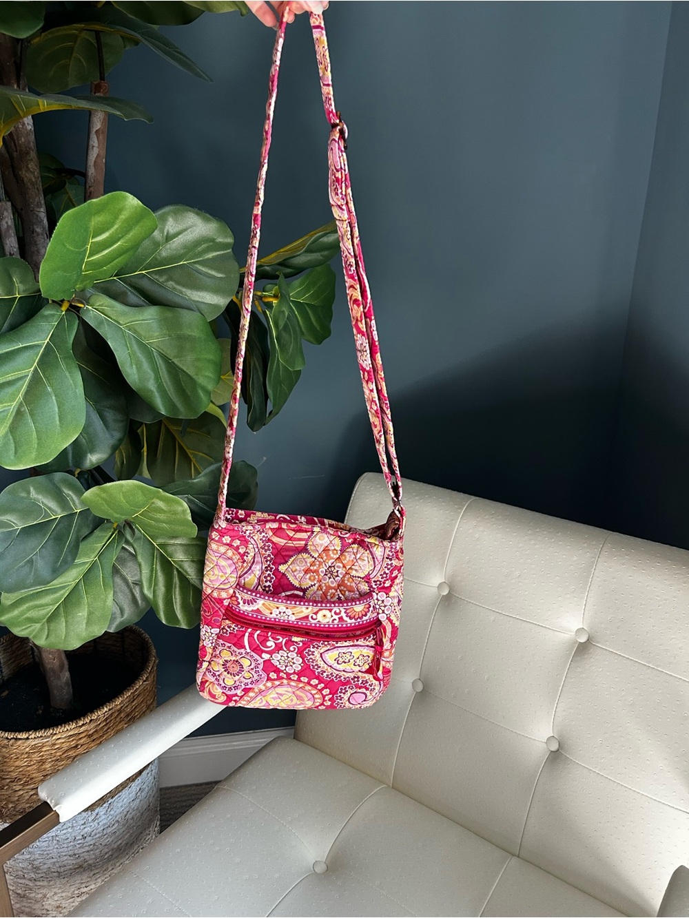 Vera Bradley Hipster Crossbody in Raspberry Fizz
